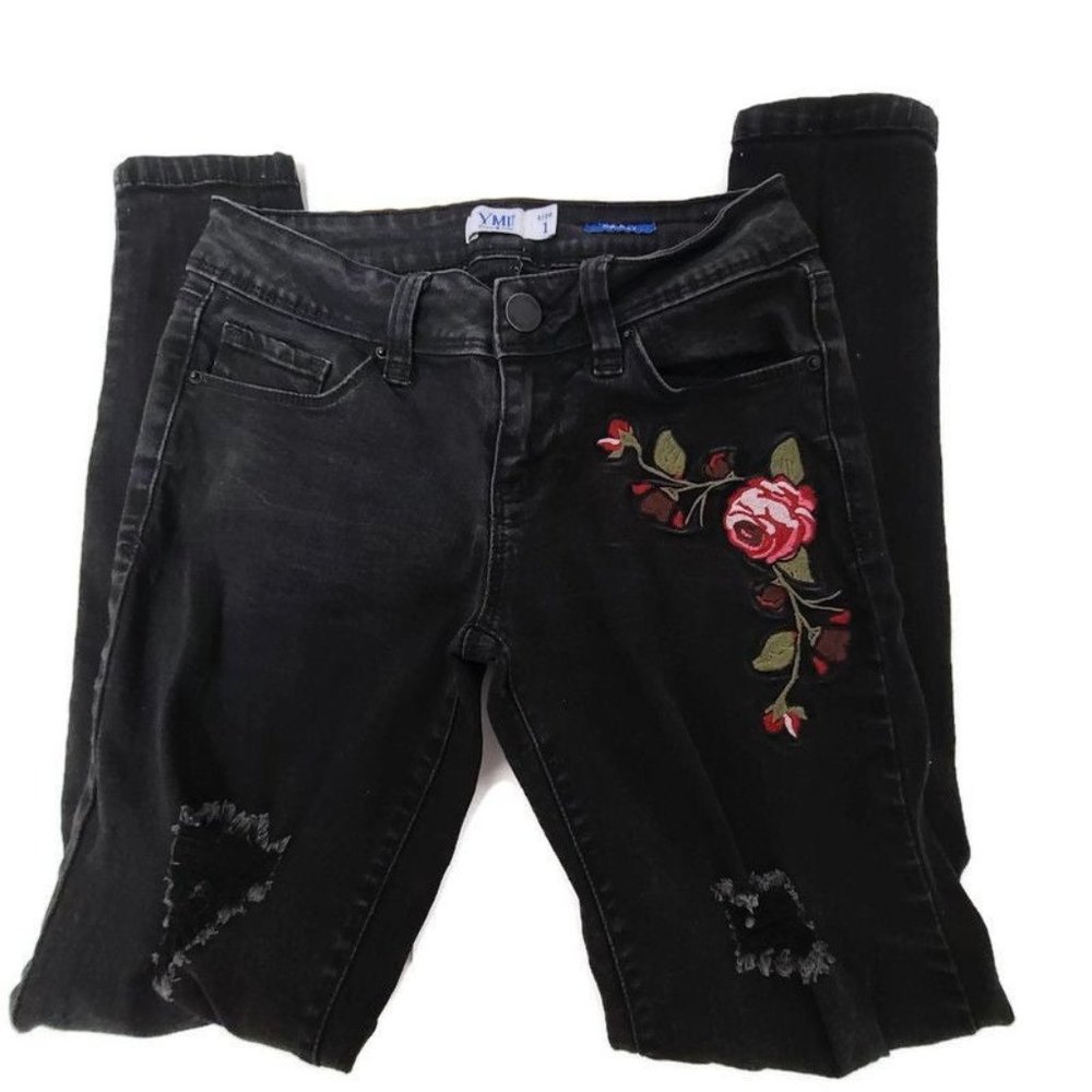 YMI Love Low Rise Distressed Skinny Jean